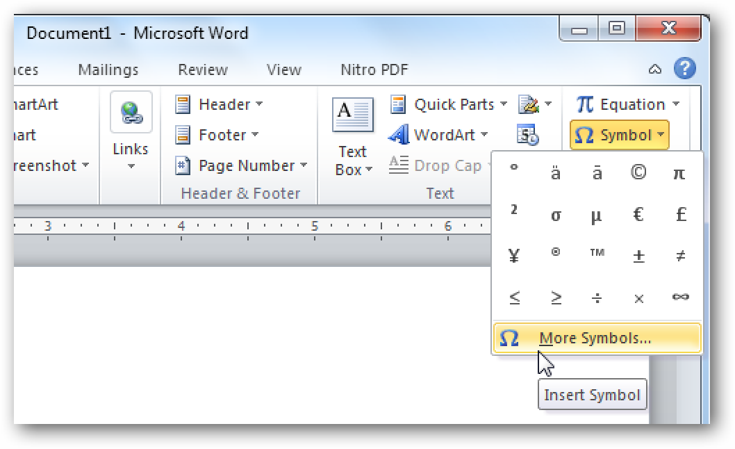 2011 ms word for mac, reproduce the copyright symble